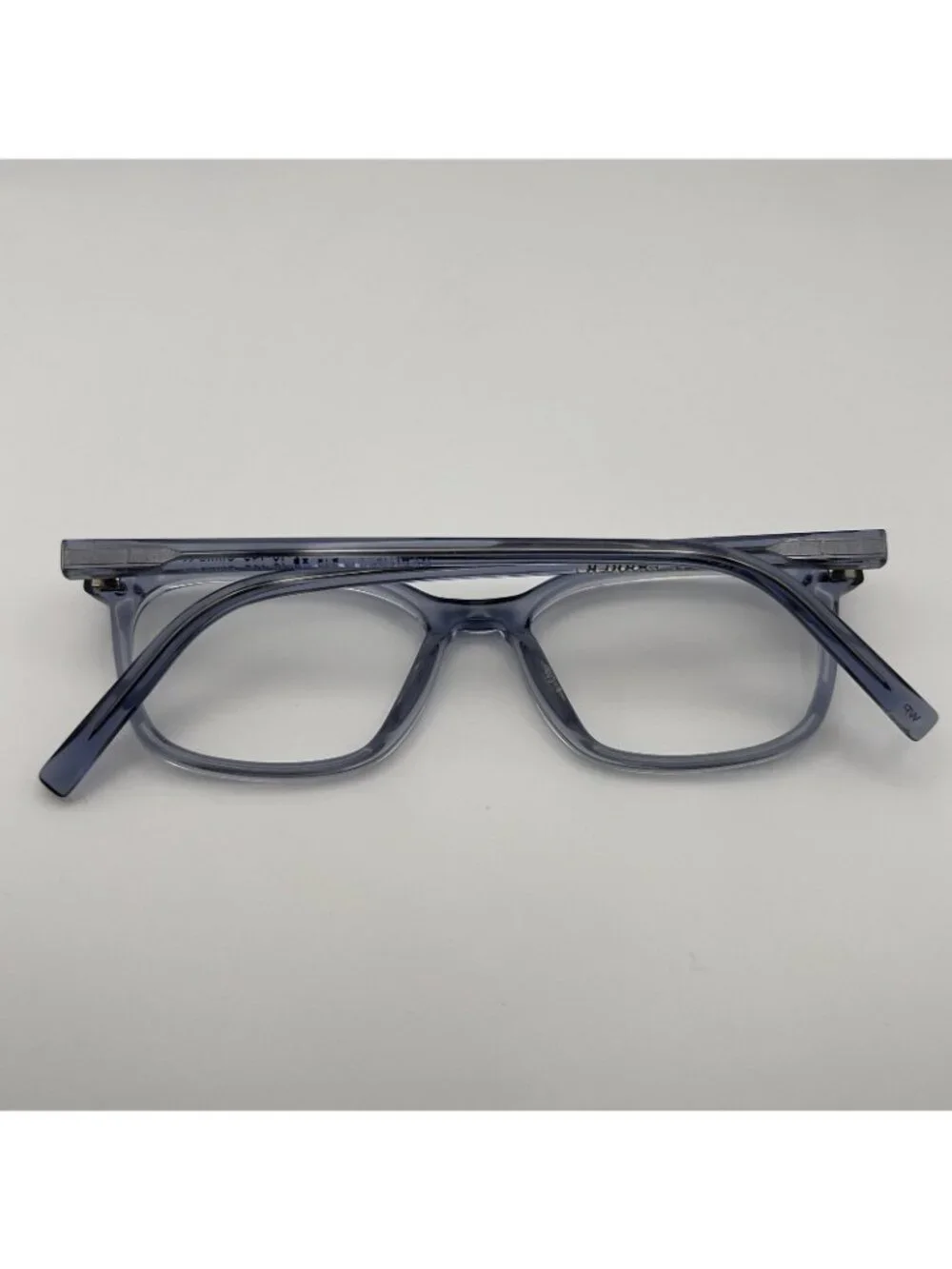 Warby Parker Weathers M 318 Eyeglass Frame Wayfarer Clear Blue Crystal 52-16-145